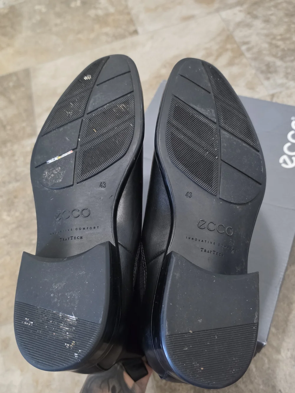 ECCO Citytray Men's Black Leather Chelsea Boots EU 43 / US 9-9.5